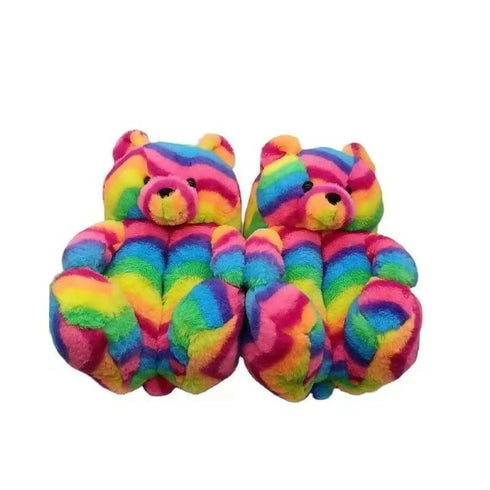 Cute Unisex Teddy Bear Plush Slippers